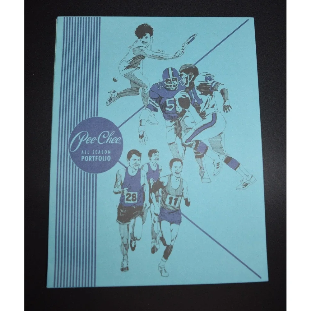 Mead Pee-Chee All Season Portfolio Lot 11 Vintage Peach Sports Folders 33170